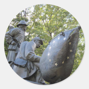 Sticker Rond Le monument du Tennessee Shiloh National Military 