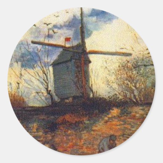Sticker Rond Le Moulin de la Galette Van Gogh (Devant)