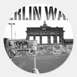 Sticker Rond Le Mur de Berlin Allemagne 1989 - Pro Photo