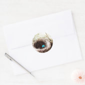 Sticker Rond Le nid de Robin (Enveloppe)