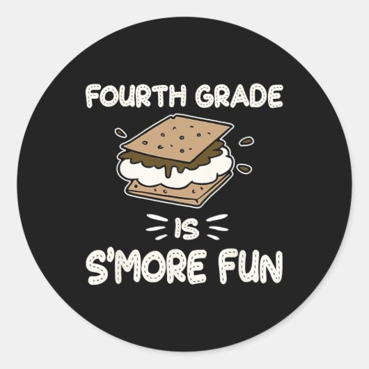 Sticker Rond Le Niveau Est Plus Amusant De Retour À L'École Ens (Devant)