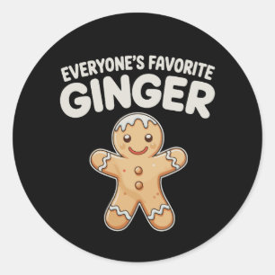 Sticker Rond Le Noël au pain d'épices au gingembre favori de to