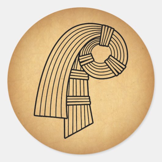 Sticker Rond Le noeud d'Inanna (Devant)