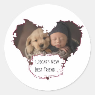 Sticker Rond le nouveau meilleur ami d'oscar