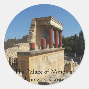 Sticker Rond Le palais de Minos chez Knossos, Crète, GRÈCE