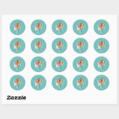 Sticker Rond Le Palomino (turquoise) (Feuille)