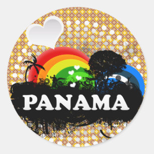 Sticker Rond Le Panama fruité mignon