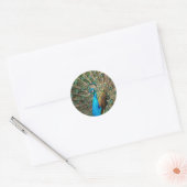 Sticker Rond Le paon bleu (Enveloppe)