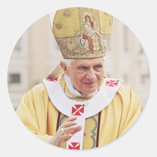 Sticker Rond Le pape Benoît XVI Le Maître de Vérité (Devant)