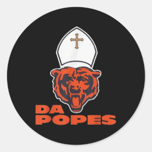 Sticker Rond Le Pape Bobby Chicago - Da Da Da L'Humour catholiq