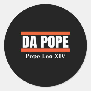 Sticker Rond Le pape de Chicago Leo Xiv Le cardinal Robert Prev