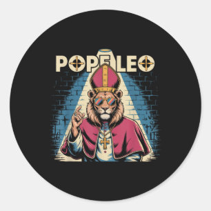 Sticker Rond Le Pape Leo Cardinal Robert Prevost Pape Leo Xiv 2
