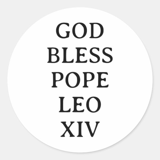 Sticker Rond Le Pape Leo Xiv 3 (Devant)
