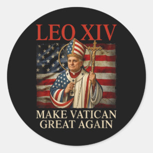 Sticker Rond Le Pape Léon Xiv Rendre la grandeur du Vatican au 