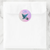 Sticker Rond Le papillon de grâce de Brynna - (Sac)