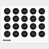 Sticker Rond Le papillon de sensibilisation (Feuille)