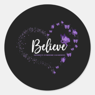 Sticker Rond Le papillon de sensibilisation au syndrome de Sjog