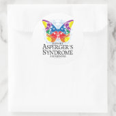 Sticker Rond Le papillon du syndrome d'Asperger (Sac)