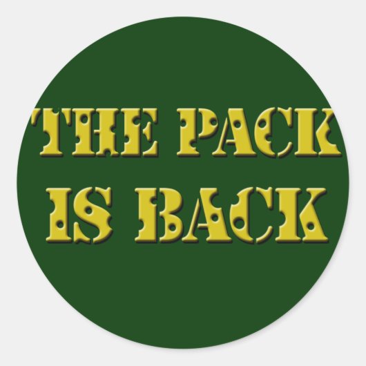 Sticker Rond le paquet est de retour texte de fromage (Devant)