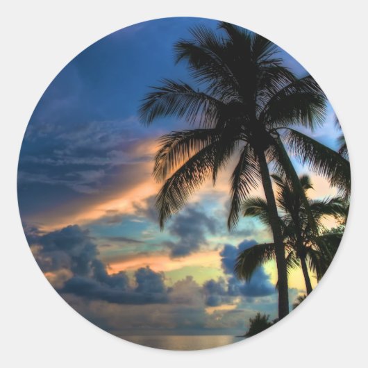 Sticker Rond Le paradis... c'est là que vous êtes ! (Devant)