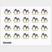 Sticker Rond Le paradis des pingouins (Feuille)