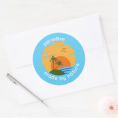 Sticker Rond Le paradis fait par la nature (Enveloppe)