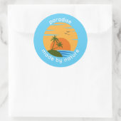 Sticker Rond Le paradis fait par la nature (Sac)