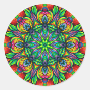 Sticker Rond Le paradis pur Mandala