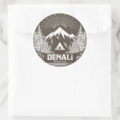 Sticker Rond Le Parc national de Denali (Sac)