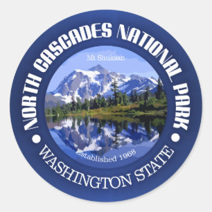Sticker Rond Le Parc national de North Cascades