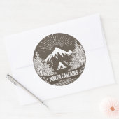 Sticker Rond Le Parc national de North Cascades (Enveloppe)