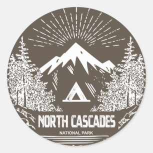 Sticker Rond Le Parc national de North Cascades
