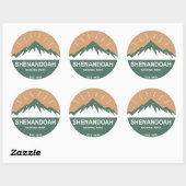 Sticker Rond Le Parc national de Shenandoah (Feuille)