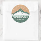 Sticker Rond Le Parc national de Shenandoah (Sac)