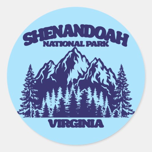 Sticker Rond Le Parc national de Shenandoah (Devant)
