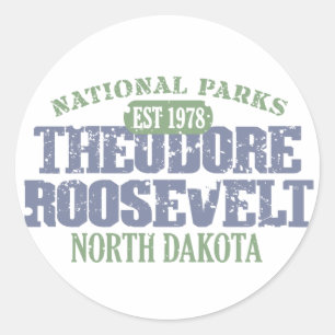 Sticker Rond Le Parc national de Theodore Roosevelt