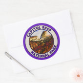 Sticker Rond Le Parc national du Capitol Reef (Enveloppe)