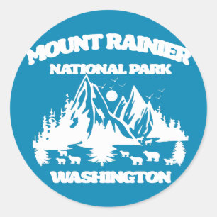 Sticker Rond Le Parc national du Mont Rainier
