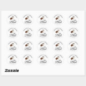 Sticker Rond Le parfait mélange café et beignets | MARIAGE (Feuille)