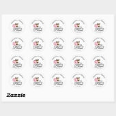 Sticker Rond Le parfait mélange café et beignets | MARIAGE (Feuille)