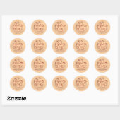 Sticker Rond Le Parfait Mélange Café Lover Mariage beige (Feuille)