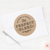 Sticker Rond Le parfait mélange Mariage rustique Kraft (Enveloppe)