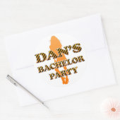 Sticker Rond Le parti de bachelor de Dan (Enveloppe)