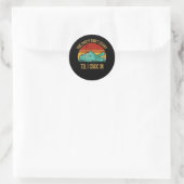 Sticker Rond Le Parti ne commence pas tant que je n'arrive pas (Sac)