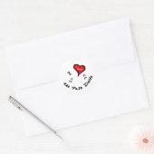 Sticker Rond le Paso Doble Objets - J'Coeur le Paso Doble (Enveloppe)