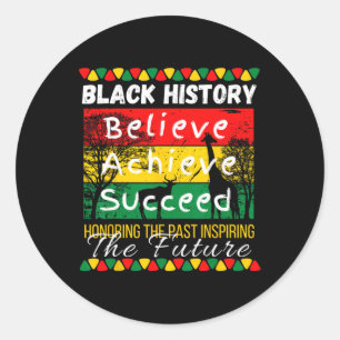 Sticker Rond Le Passé Inspirant Le Futur Mois De L'Histoire Noi