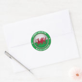 Sticker Rond Le Pays de Galles (Enveloppe)
