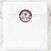 Sticker Rond Le paysage Abstrait du mont Fuji (Sac)