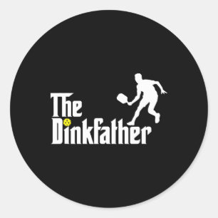 Sticker Rond Le Père Dink Pickleball Papa Funny Pickleball