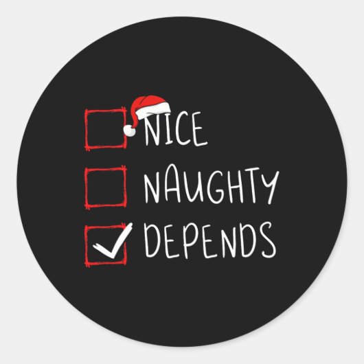 Sticker Rond Le Père Noël de Nice (Devant)